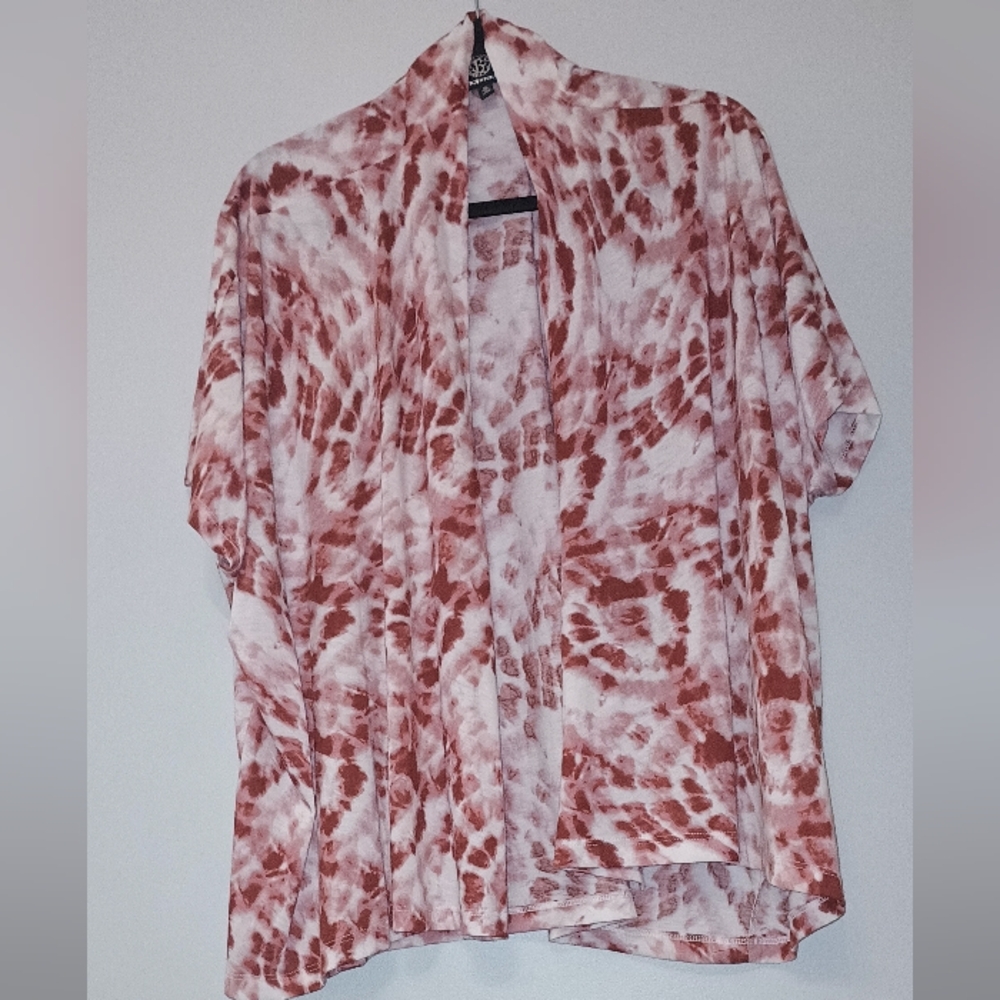 Bobeau Short Sleeve Tie-Dye Kimono M